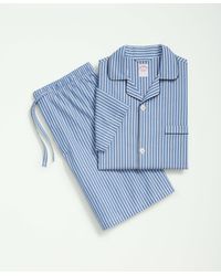 Brooks Brothers - Cotton Broadcloth Bengal Striped Short Pajamas - Lyst