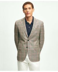 Brooks Brothers - Milano Slim-fit Wool-silk-linen Check Hopsack Sport Coat - Lyst