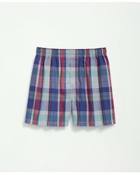 Brooks Brothers - Cotton Broadcloth Madras Boxers - Lyst
