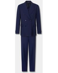 Brooks Brothers - Double Breasted Weave Virgin Wool Suit - Lyst