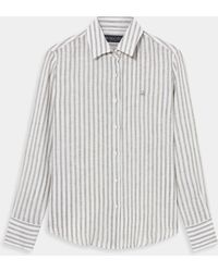 Brooks Brothers - Relaxed Fit Striped Linen Shirt Design - Lyst