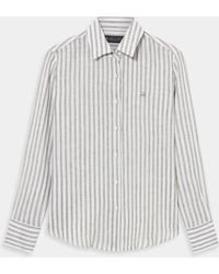 Brooks Brothers - Relaxed Fit Striped Linen Shirt Design - Lyst