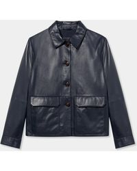 Brooks Brothers - Leather Shirt Collar Jacket - Lyst