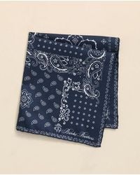 Brooks Brothers - Silk Bandana Print Pocket Square Tie - Lyst