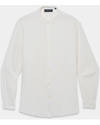 Brooks Brothers - Regular Fit Linen Shirt With Stand Collar - Lyst