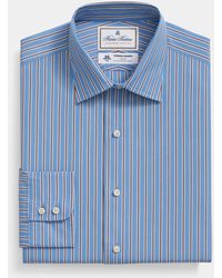 Brooks Brothers - Thomas Mason Striped Regular Fit Cotton Shirt With Ainsley Collar - Lyst