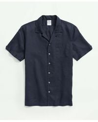 Brooks Brothers - Irish Linen Camp Collar Short-sleeve Sport Shirt - Lyst