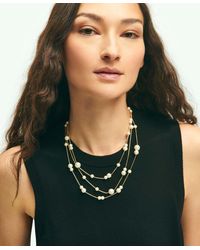Brooks Brothers - Layered Glass Pearl Necklace - Lyst