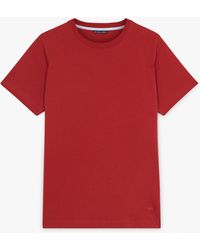 Brooks Brothers - Rotes Baumwoll-t-shirt Mit Rundhalsausschnitt - Lyst