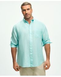 Brooks Brothers - Big & Tall Sport Shirt, Irish Linen - Lyst