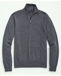 Brooks Brothers - Big & Tall Fine Merino Wool Half-zip Sweater - Lyst