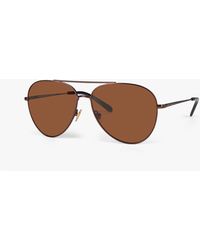 Brooks Brothers - Camel Colored Aviator Style Sunglasses - Lyst