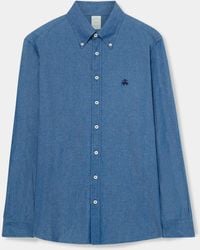 Brooks Brothers - Slim Fit Denim Shirt With Button Down Collar - Lyst