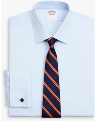Brooks Brothers - Light Regular Fit Non-Iron Stretch Supima Cotton Pinpoint Oxford Cloth Dressshirt With Ainsley Collar - Lyst