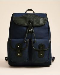 Brooks Brothers - Ghurka Blazer No. 278 Leather & Cotton Twill Backpack - Lyst