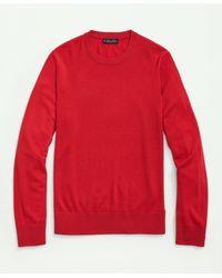 Brooks Brothers - Fine Merino Wool Crewneck Sweater - Lyst