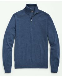 Brooks Brothers - Fine Merino Wool Half-zip Sweater - Lyst