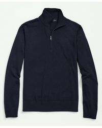 Brooks Brothers - Big & Tall Fine Merino Wool Half-zip Sweater - Lyst