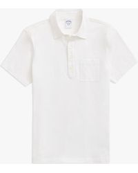 Brooks Brothers - Polo Bianca In Jersey Di Cotone Vintage - Lyst