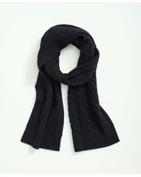 Brooks Brothers - Merino Wool And Cashmere Blend Cable Knit Scarf - Lyst