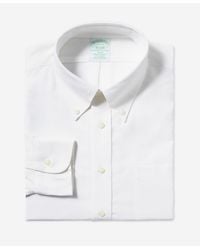 Brooks Brothers - Slim Fit Non-Iron Stretch Cotton Shirt With Button-Down Collar - Lyst
