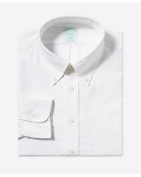 Brooks Brothers - Slim Fit Non-Iron Stretch Cotton Shirt With Button-Down Collar - Lyst