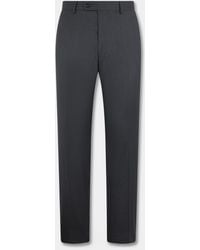 Brooks Brothers - Flat Front Performance Twill Virgin Wool Trousers - Lyst