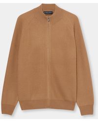 Brooks Brothers - Full Zip Merino Wool Sweater - Lyst