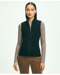 Brooks Brothers - Merino Wool Blend Quilted Sweater Vest - Lyst