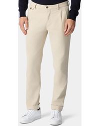 Brooks Brothers - Pantalón Regular Fit Con Doble Pliegue De Algodón - Lyst
