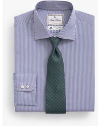 Brooks Brothers - Striped Regular Fit Thomas Mason Dress Shirt With English Spread Collar - Lyst