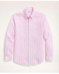 Brooks Brothers - Regent Regular-fit Sport Shirt, Irish Linen Stripe - Lyst