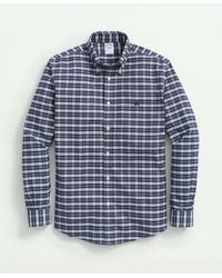 Brooks Brothers - Stretch Cotton Non-iron Oxford Polo Button-down Collar, Tartan Shirt - Lyst