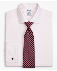 Brooks Brothers - Stretch Milano Slim-fit Dress Shirt, Non-iron Twill English Collar French Cuff Micro-check - Lyst