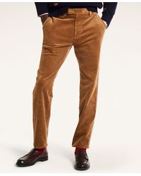 Brooks Brothers Milano Slim-fit Wide-wale Corduroy Pants in Red for Men |  Lyst