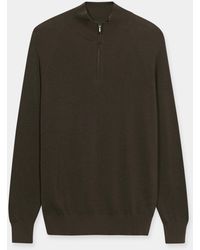 Brooks Brothers - Half-Zip English Rib Cotton-Cashmere Sweater - Lyst