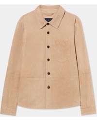 Brooks Brothers - Suede Leather Shirt Jacket - Lyst