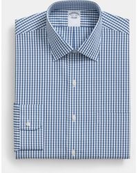Brooks Brothers - Regular Fit Regenerative Cotton Checked Shirt With Ainsley Collar - Lyst