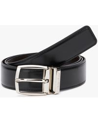 Brooks Brothers - Black Reversible Leather Belt - Lyst