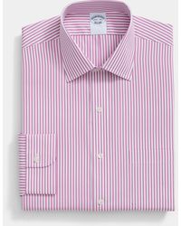 Brooks Brothers - Regular Fit Striped Cotton Shirt With Ainsley Collar - Lyst
