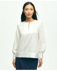 Brooks Brothers - Stretch Silk Blouse - Lyst