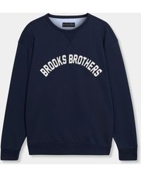 Brooks Brothers - Cotton Sweatshirt With Extended Logo Print - Lyst