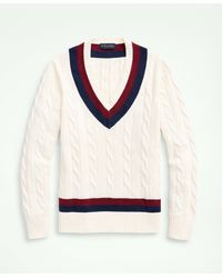 Brooks Brothers - Big & Tall Supima Cotton Cable Tennis Sweater - Lyst