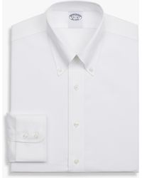 Brooks Brothers - Slim Fit Non-Iron Stretch Supima Cotton Twill Dress Shirt With Button Down Collar - Lyst