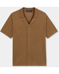 Brooks Brothers - Cotton-Linen Knit Polo Shirt - Lyst