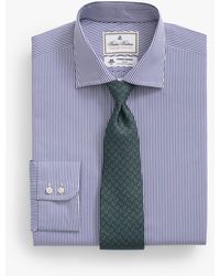 Brooks Brothers - Striped Regular Fit Thomas Mason Dress Shirt With English Spread Collar - Lyst