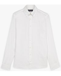 Brooks Brothers - White Linen Button Down Casual Shirt - Lyst