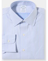 Brooks Brothers - Regular Fit Non-Iron Striped Dobby Supima Cotton Shirt With Ainsley Collar - Lyst
