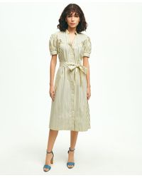 Brooks Brothers - Supima Cotton Fit & Flare Stripe Shirt Dress - Lyst