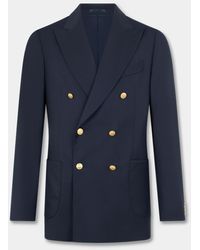 Brooks Brothers - Doppelt Geknöpfter Blazer Aus Reiner Schurwolle Mit Goldenen Knöpfen - Lyst
